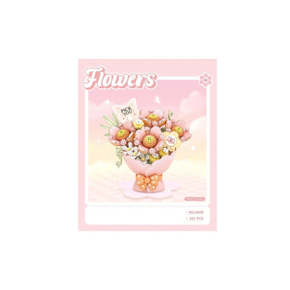 Pink Flowers Building Set - 261 Pieces