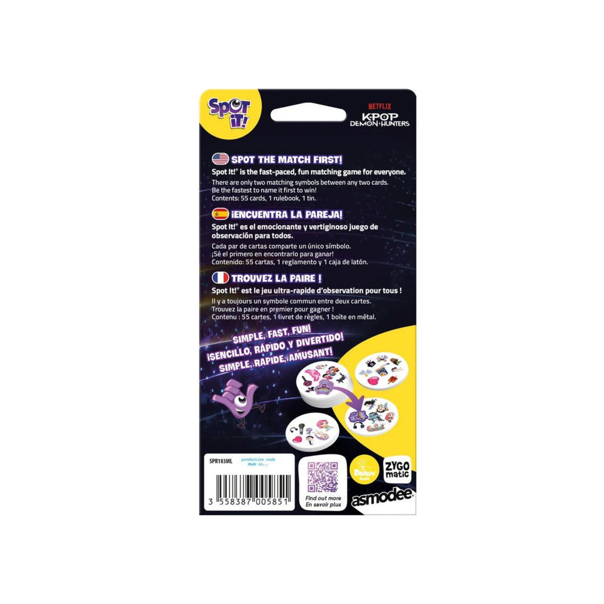 Spot It! KPop Demon Hunters - Card Game