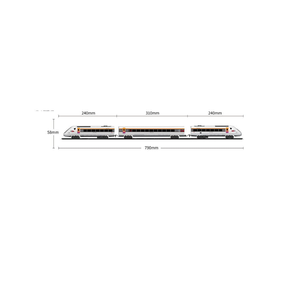 High-Speed Train with Light and Sound - Building Set