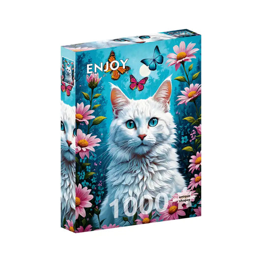 Enjoy puzzle White Cat (2140) - 1000 Pieces Jigsaw Puzzle