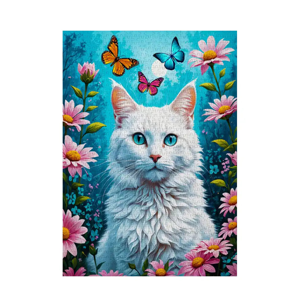 Enjoy puzzle White Cat (2140) - 1000 Pieces Jigsaw Puzzle