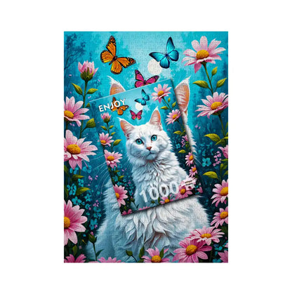 Enjoy puzzle White Cat (2140) - 1000 Pieces Jigsaw Puzzle