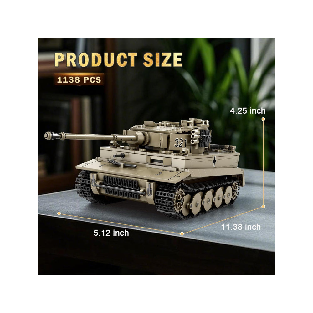 Tiger Tank Building Set - 1,138 Pieces