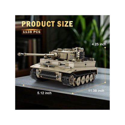 Tiger Tank Building Set - 1,138 Pieces