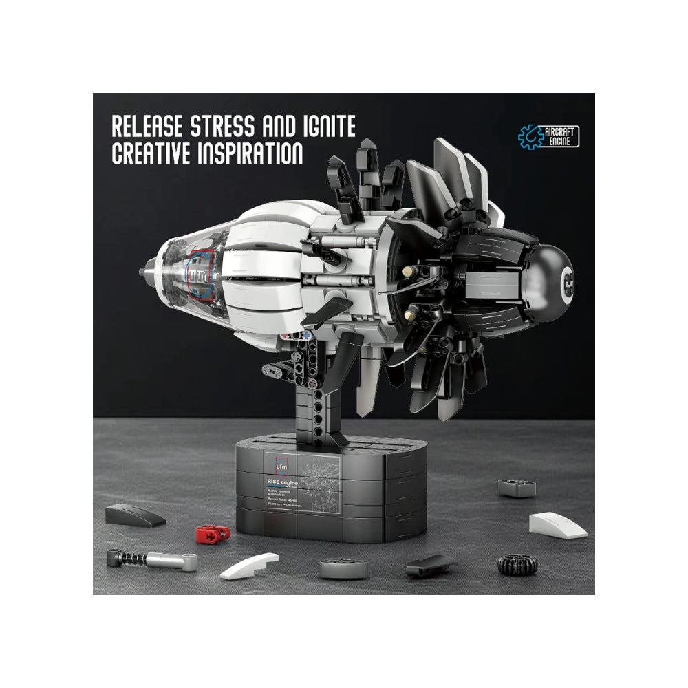 Aircraft Engine with Motor Building Set - 1,351 Pieces