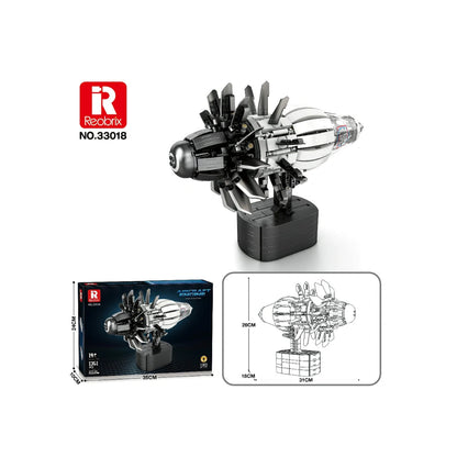 Aircraft Engine with Motor Building Set - 1,351 Pieces