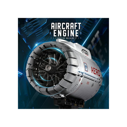 Turbofan Engine with Motor Building Set - 1,813 Pieces