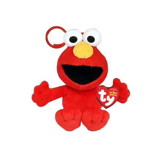 TY Beanie Babies Sesame Street Elmo 5" Plush Clip Keychain