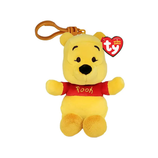 TY Beanie Babies Disney Winnie the Pooh 5" Plush Clip Keychain