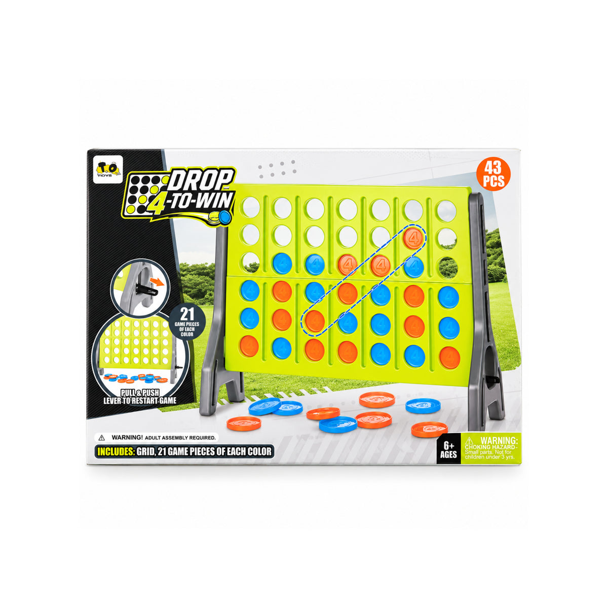 Drop 4 to Win - Fast-Paced Family Card Game