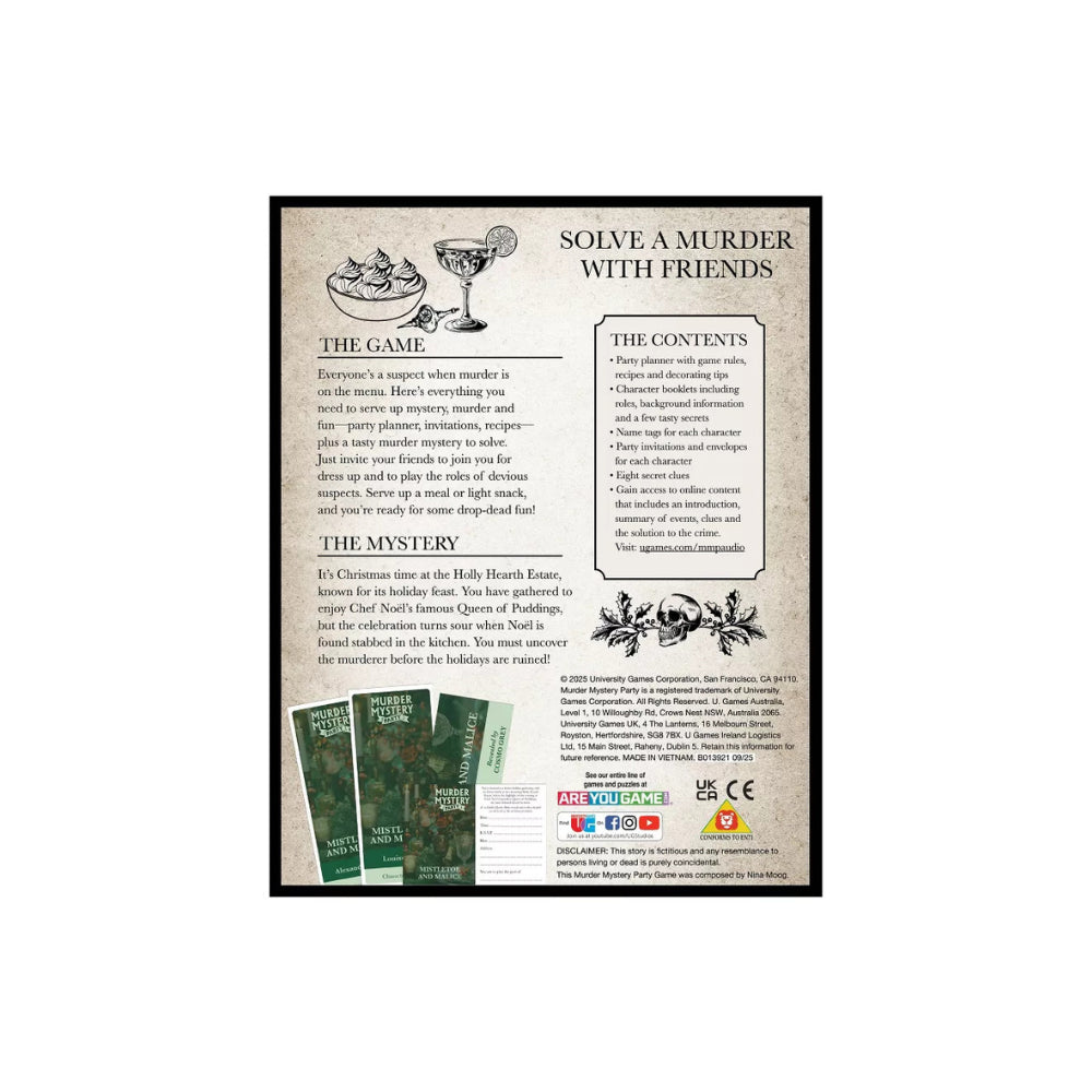 Solve a Murder - Mistletoe and Malice Board Game