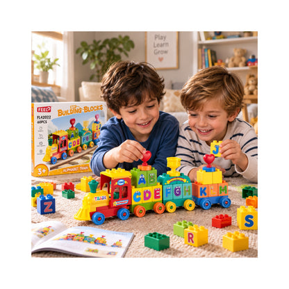 Alphabet Train 60-Piece Educational Building Set