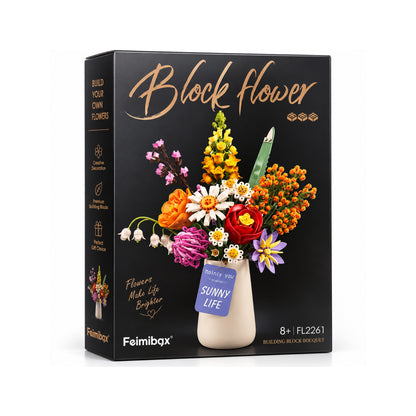 Vase & Flowers Building Set - 1070 Pieces