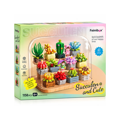 Succulent & Cute Building Set - 1158 Pieces