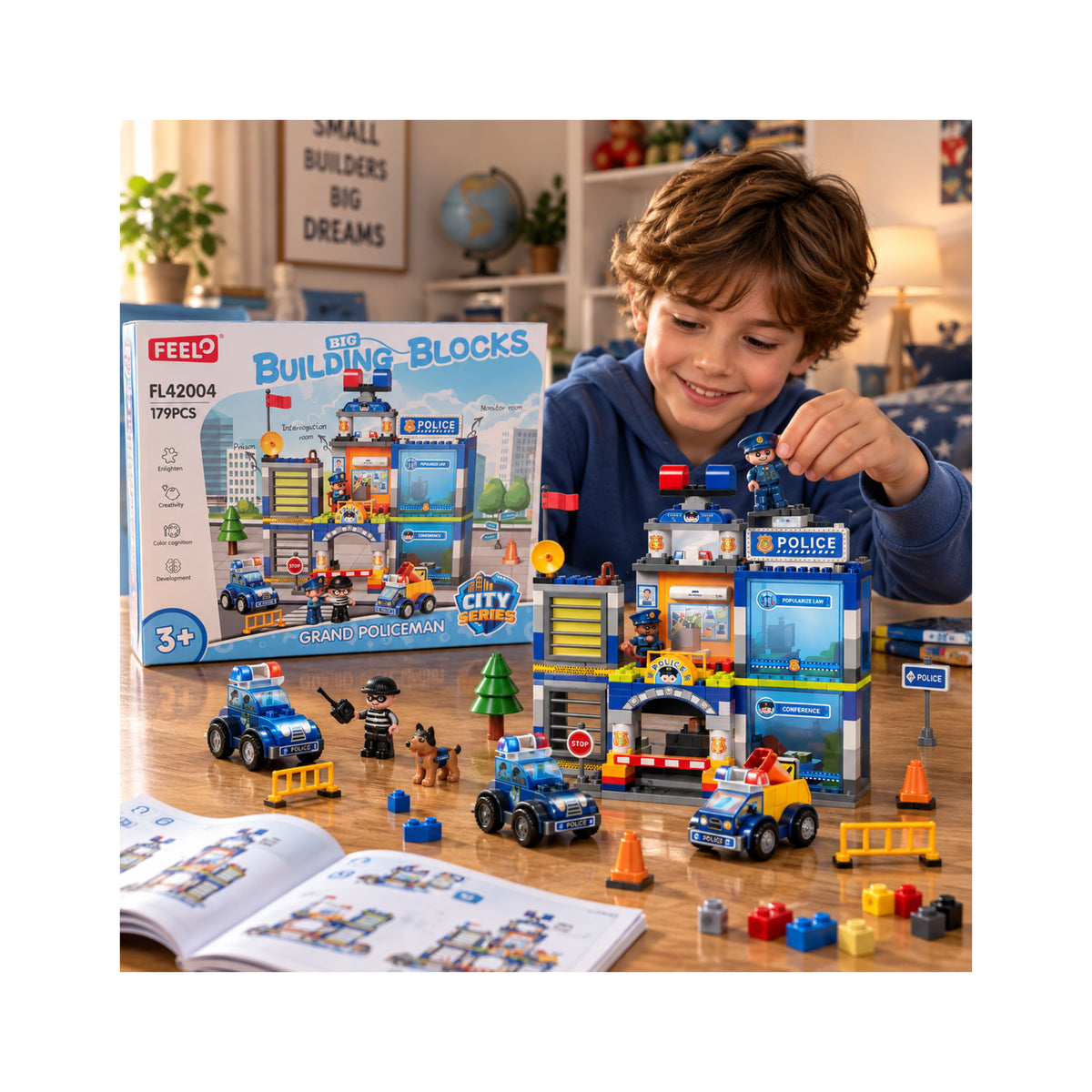 Police Station Building Set - 179 Pieces