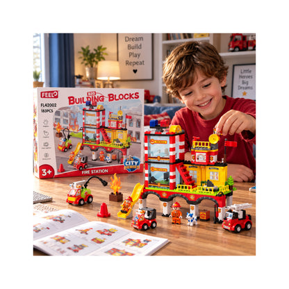 Fire Station Building Set - 173 Pieces