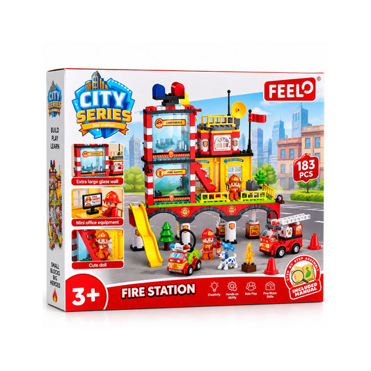 Fire Station Building Set - 173 Pieces