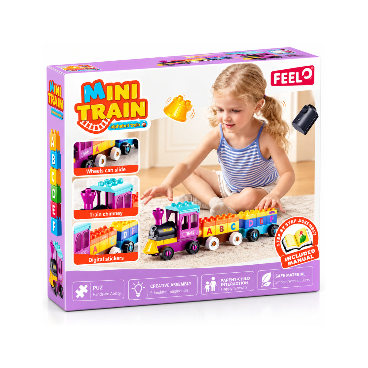 Alphabet Mini Train Building Set - 34 Pieces