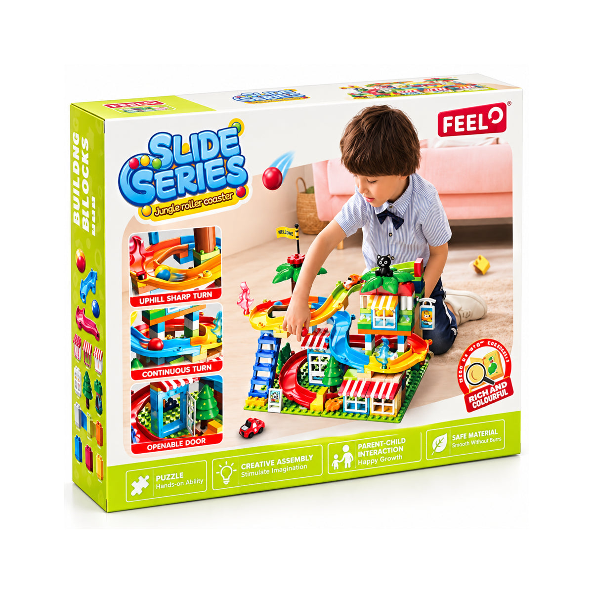 Jungle Roller Coaster Building Set - 119 Pieces