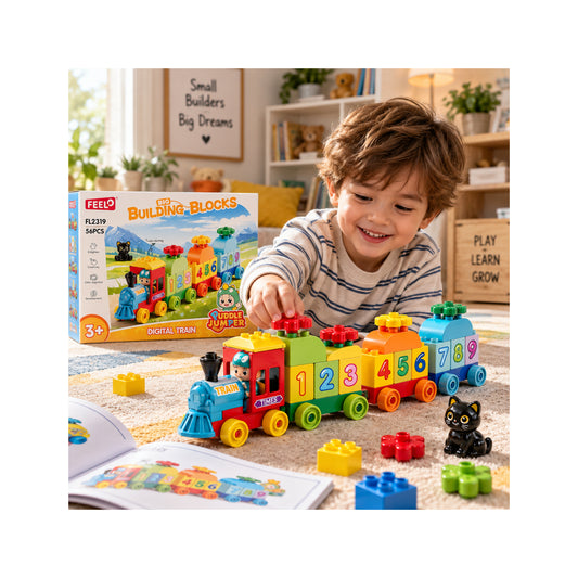 Digital Train Building Set - 56 Pieces