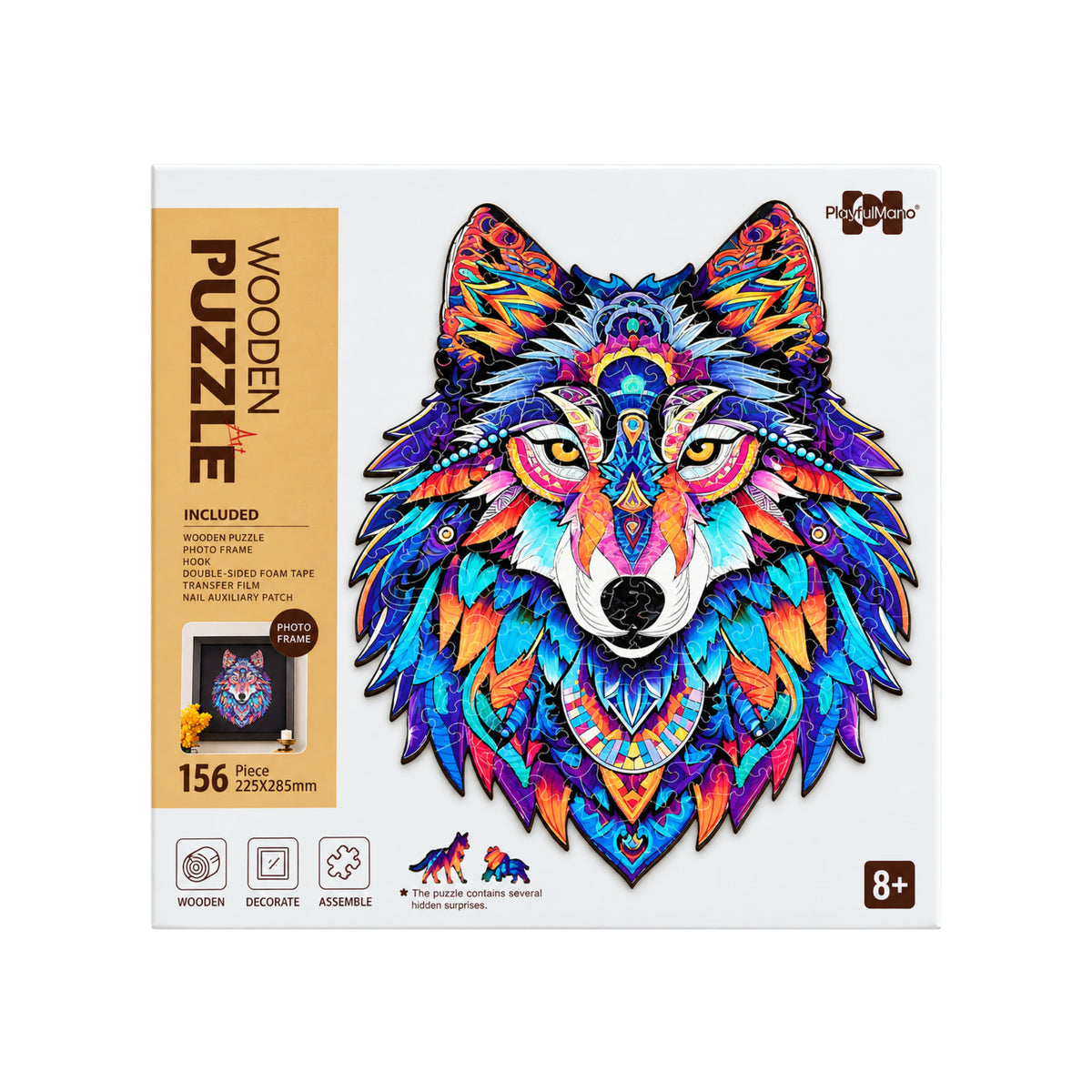 2DWP Wolf 156-Piece  Wooden Puzzle Set