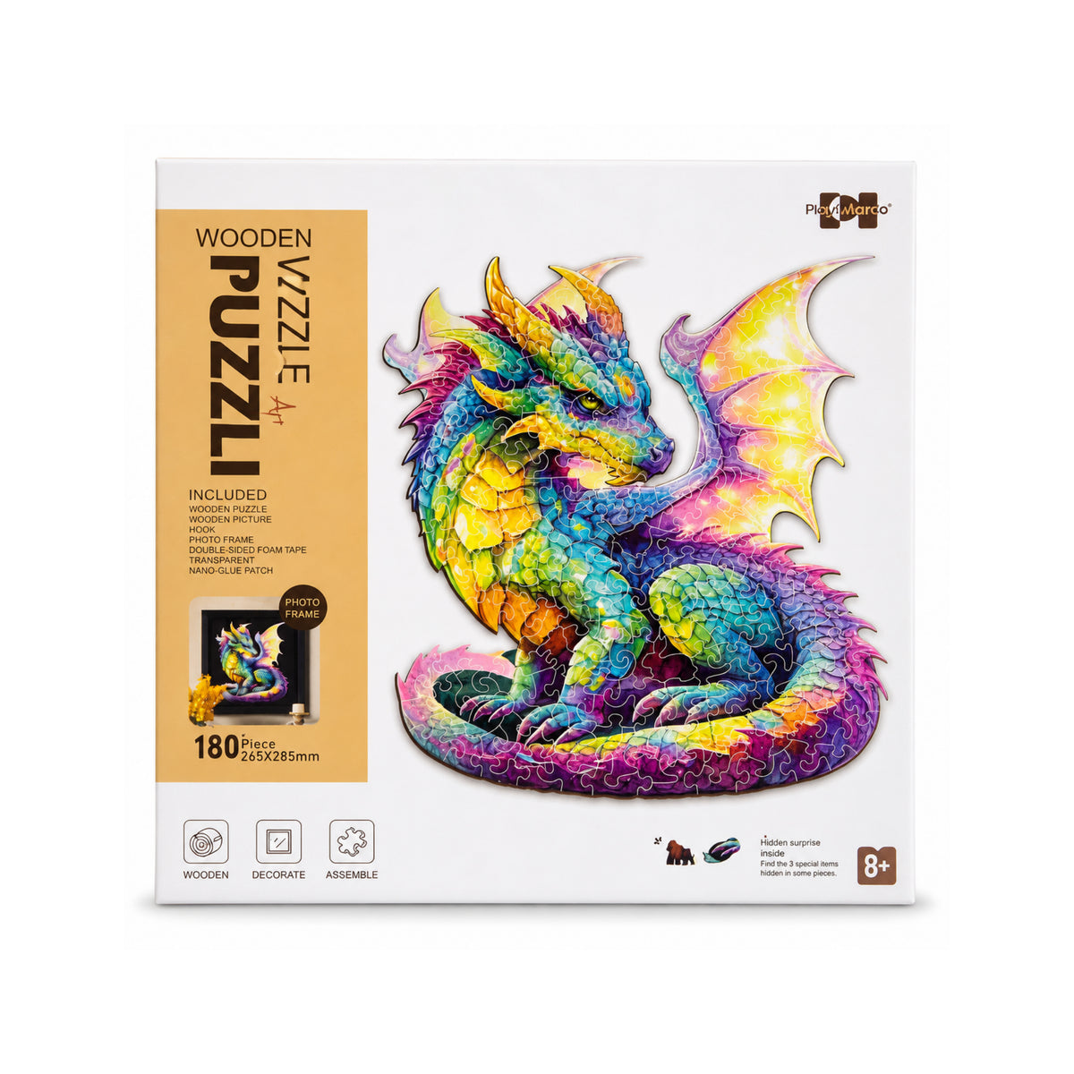2DWP Dragon 180-Piece Wooden Puzzle Set