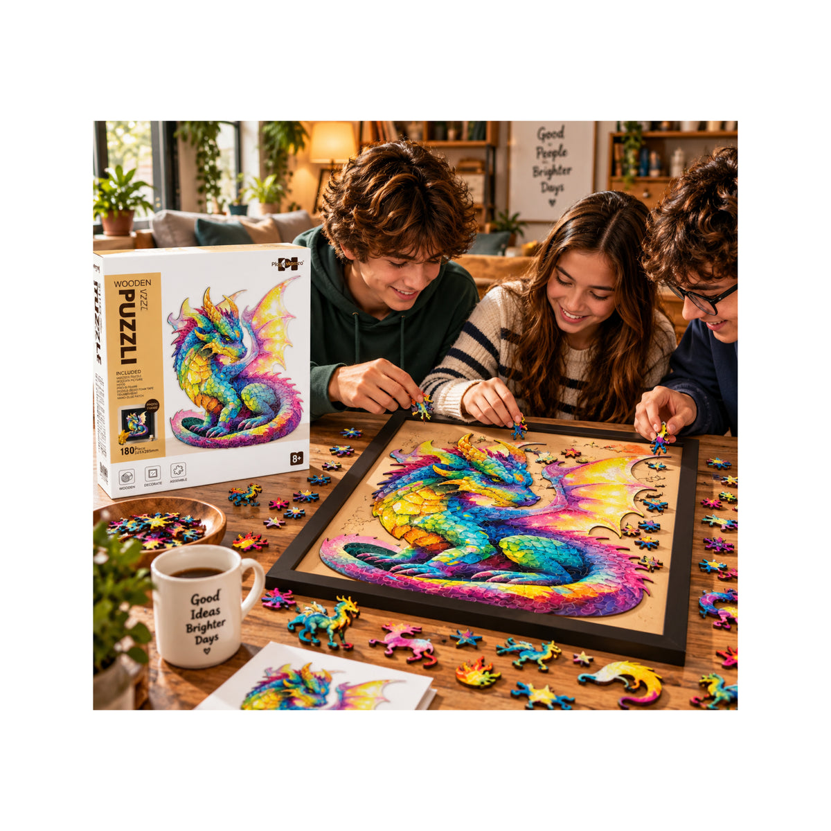2DWP Dragon 180-Piece Wooden Puzzle Set