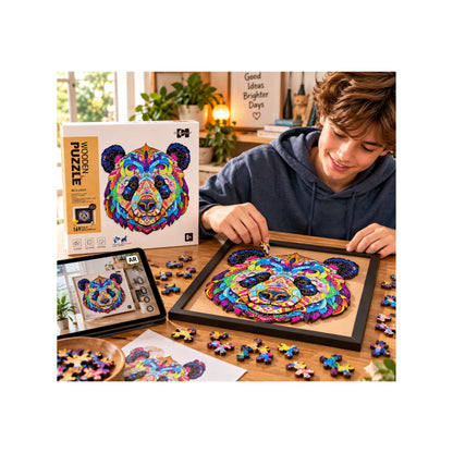 2DWP Panda 169-Piece Wooden Puzzle