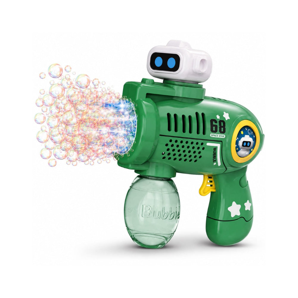 Bubble Gun Robot Toy with Lights Assorted