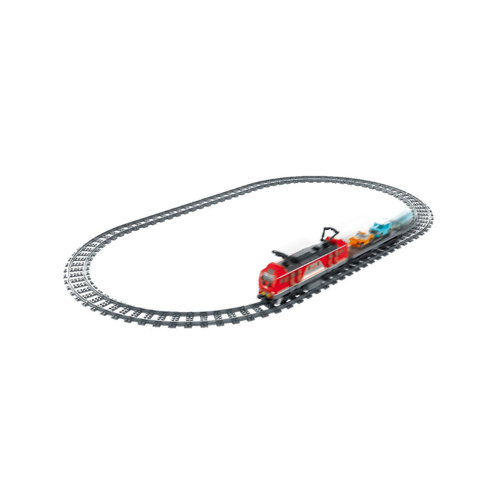 Red Electric Locomotive Building Block Set - 617 Pieces