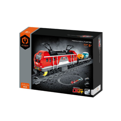 Red Electric Locomotive Building Block Set - 617 Pieces