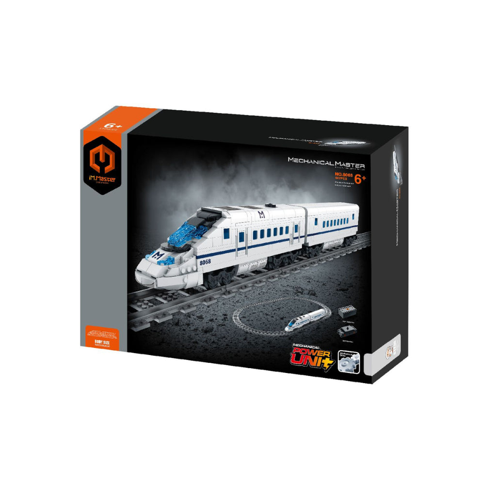 Blue Electric Locomotive Building Block Set - 587 Pieces