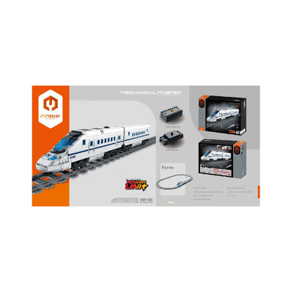 Blue Electric Locomotive Building Block Set - 587 Pieces