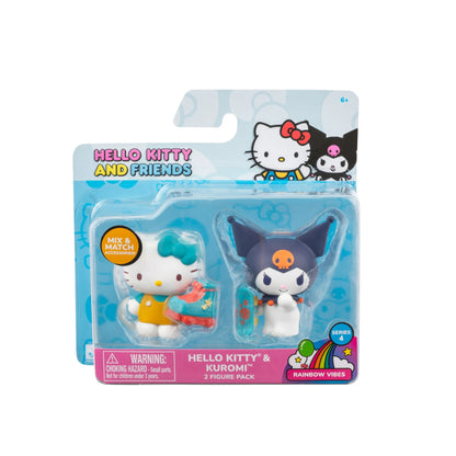 Hello Kitty and Friends - 2 inch 2 Figure Pack - Rainbow Vibes Assorted