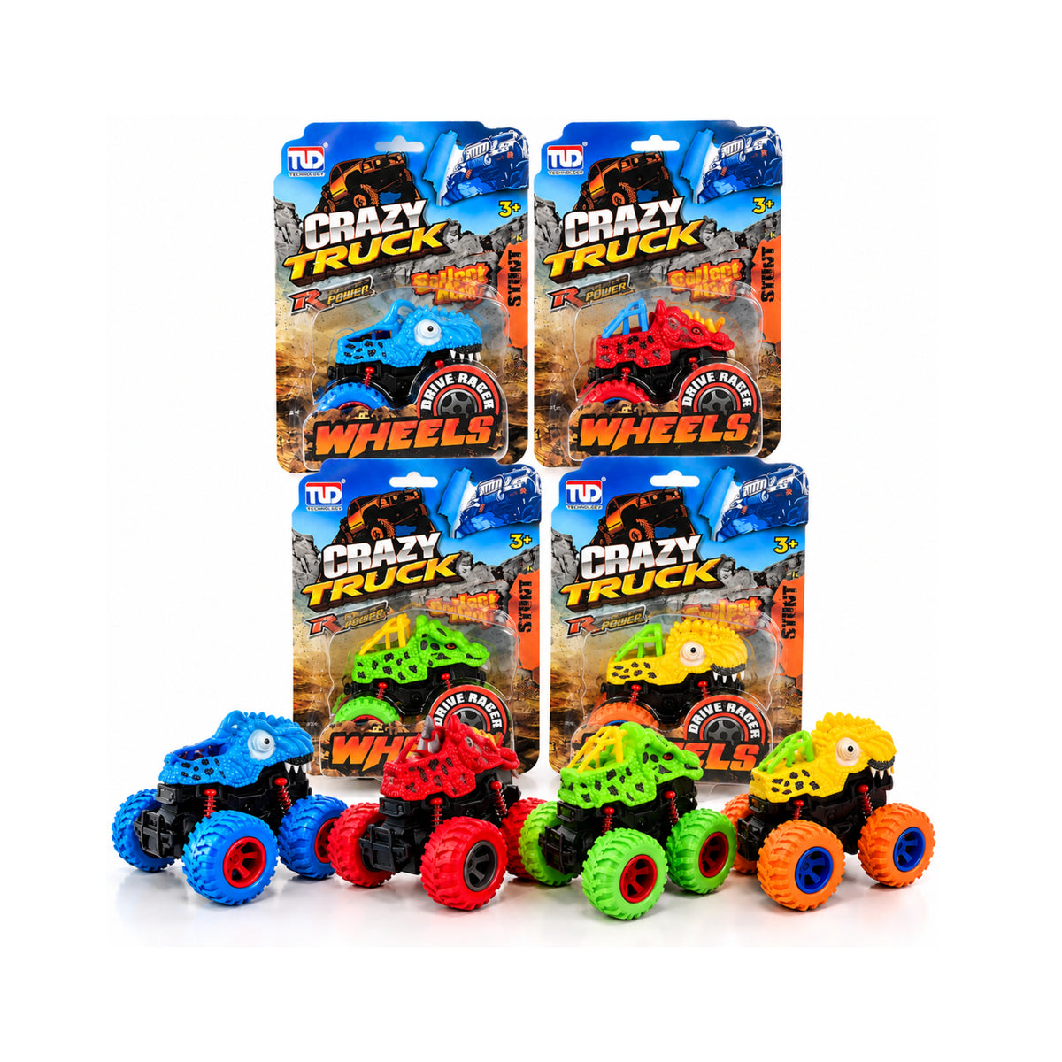Crazy Truck Wheels Monster Dinosaur Design - Assorted (Random Pick)