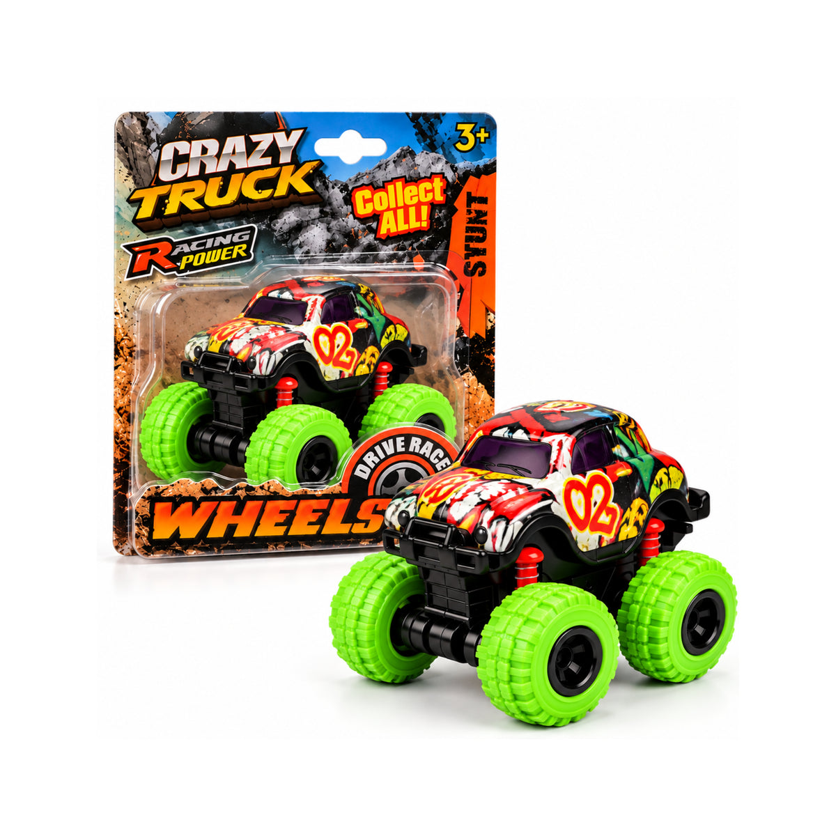 Crazy Truck Wheels Cartoon Monster Truck - Assorted (Random pick)