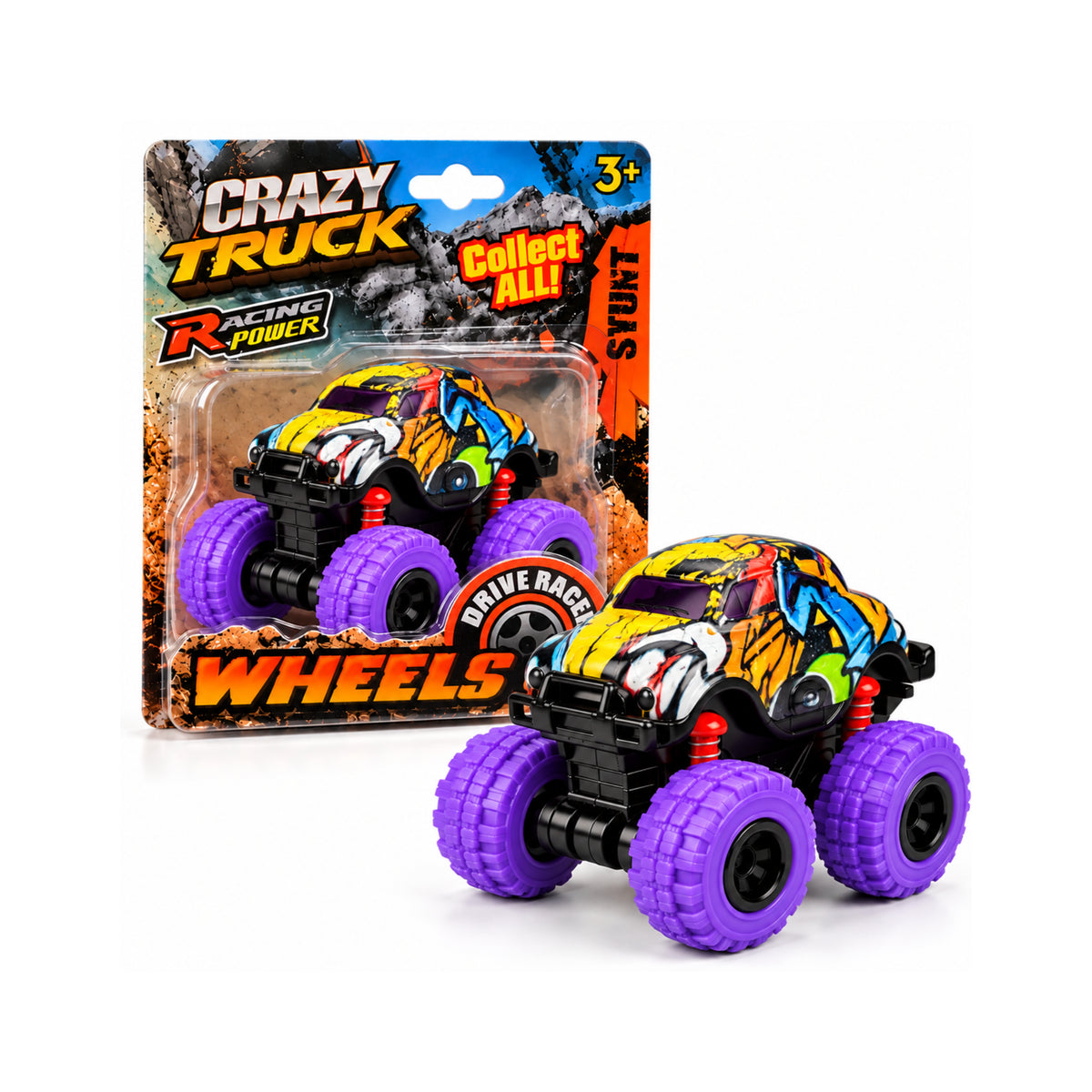 Crazy Truck Wheels Cartoon Monster Truck - Assorted (Random pick)