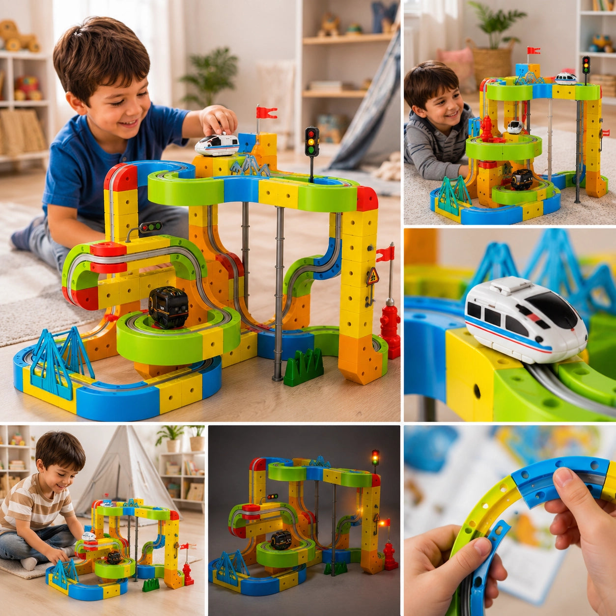 Anti Gravity Rail Car 168-Piece Electric Track Building Set
