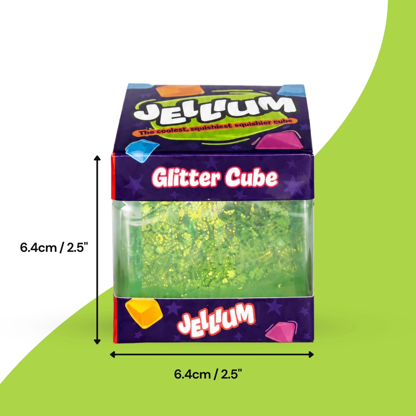 Jellium Glitter Cube - Assorted Colors (Random Selection)