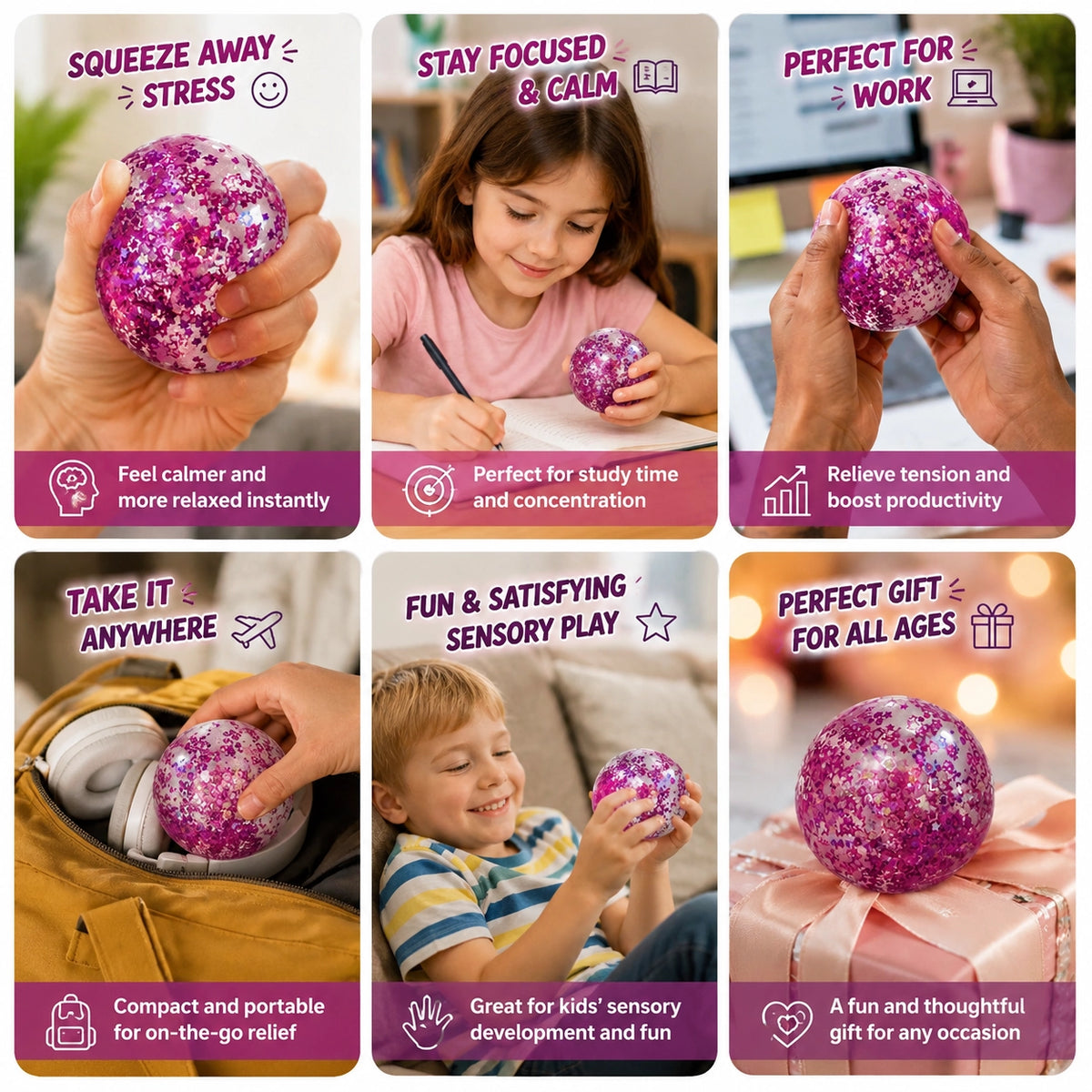 Jellium Stress Ballzy - Assorted Colors (Random Selection)