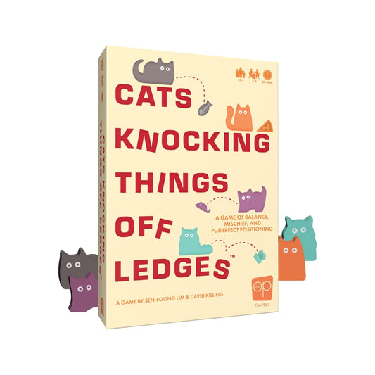 CATS KNOCKING THINGS OFF LEDGE - Card Game