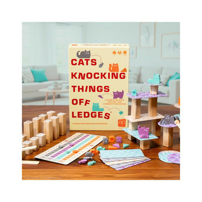 CATS KNOCKING THINGS OFF LEDGE - Card Game