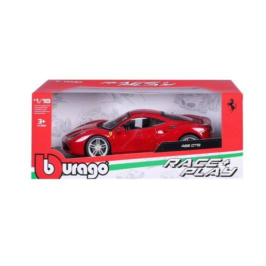 Ferrari Burago 1.18 Scale Diecast - 18-16008 488 GTB Rosso red