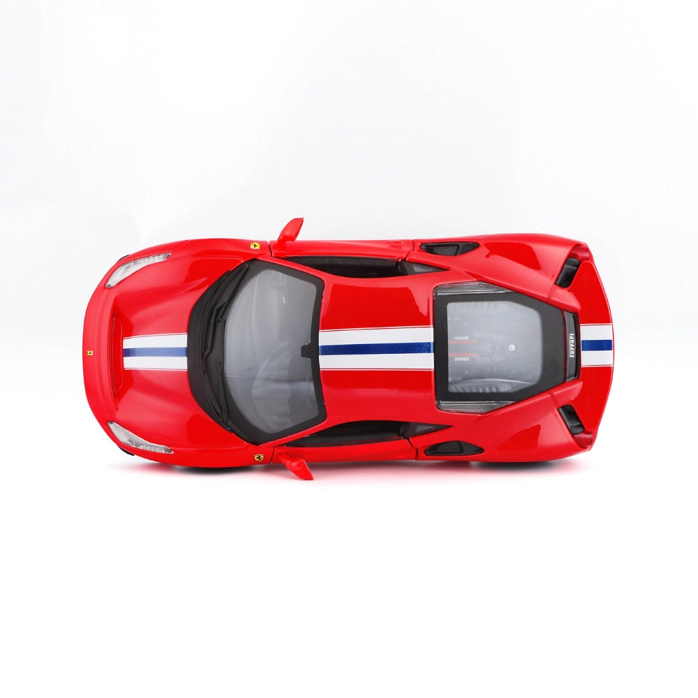 Bburago Ferrari 488 Pista 1:24 Die-Cast Model Car (Rosso Corsa)