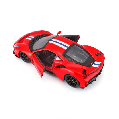 Bburago Ferrari 488 Pista 1:24 Die-Cast Model Car (Rosso Corsa)