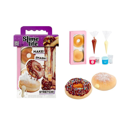 Slime Life Choco Icing Round &amp; Cream Filled Donuts DIY Slime Kit
