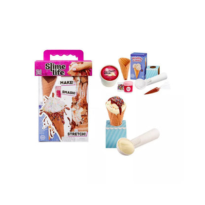 Slime Life Ice Cream Cone DIY Slime Kit – Unboxing Ingredients to Make, Smash &amp; Stretch Slime