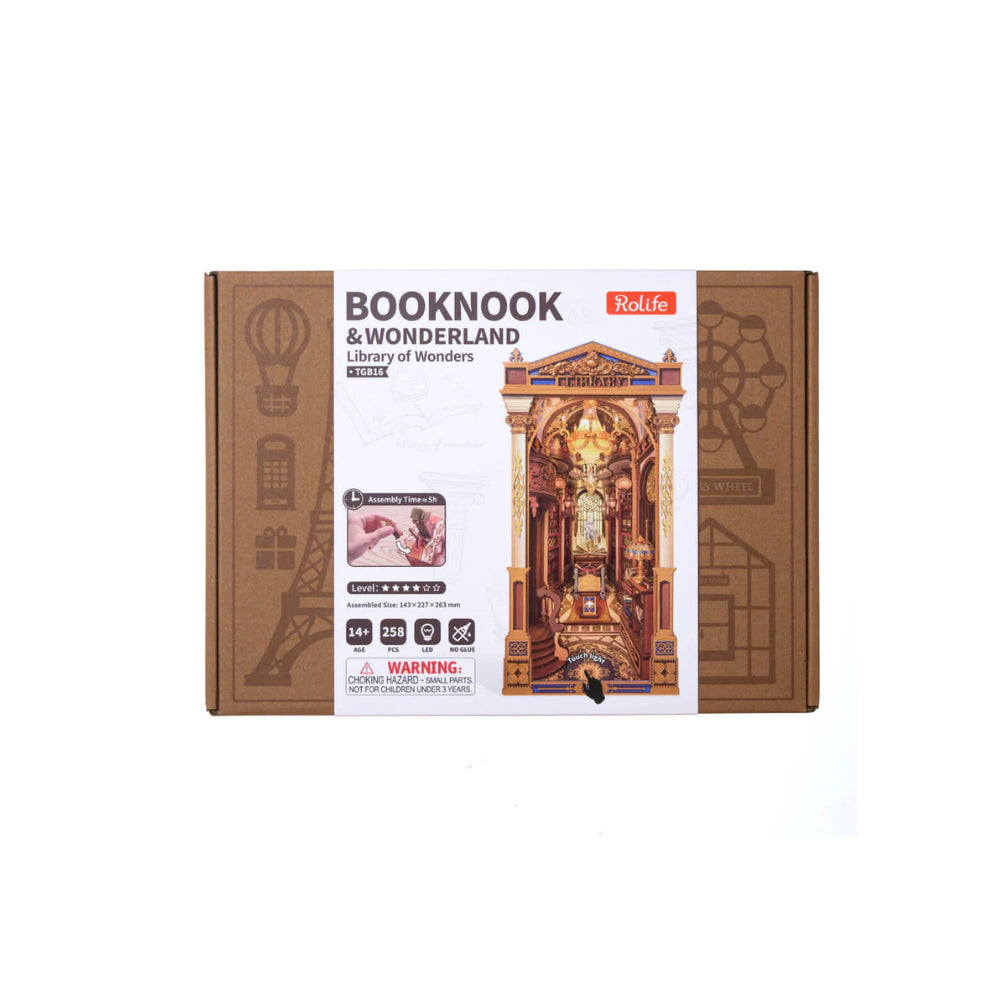 Robotime Rolife Library of Wonders 3D Wooden Book Nook Kit