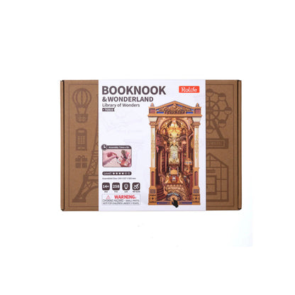 Robotime Rolife Library of Wonders 3D Wooden Book Nook Kit