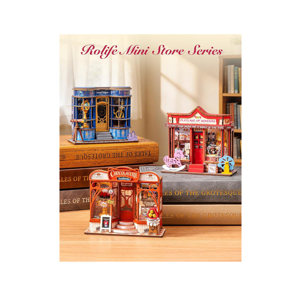 Robotime Rolife Whimsy Toy Shop DIY 3D Wooden Miniature Model Kit Puzzle Kit